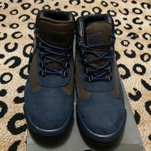 🎉HP🎉Timberland Men’s Waterproof Field Boots Navy Nubuck